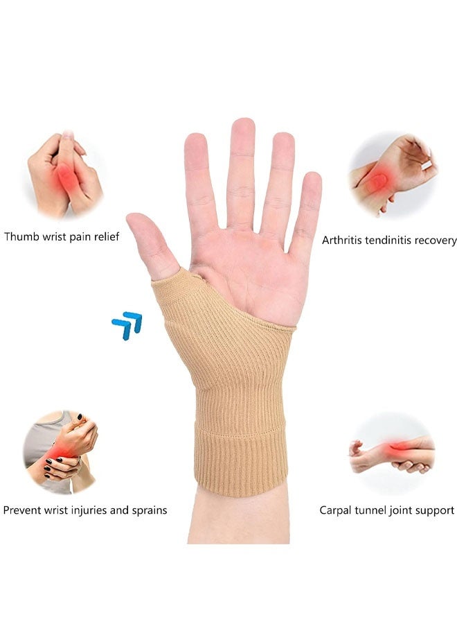 قفازات ضغط للمعصم والإبهام لعلاج التهاب المفاصل، دعامة معصم قابلة للتهوية مع وسادات جل لإصابات الإبهام، كم مريح لمتلازمة النفق الرسغي لتخفيف آلام مفاصل اليد - Image 4